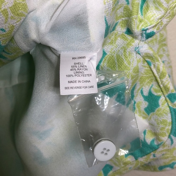 NWOT Pendleton Linen Blend Tropical Blazer XS - Picture 7 of 8